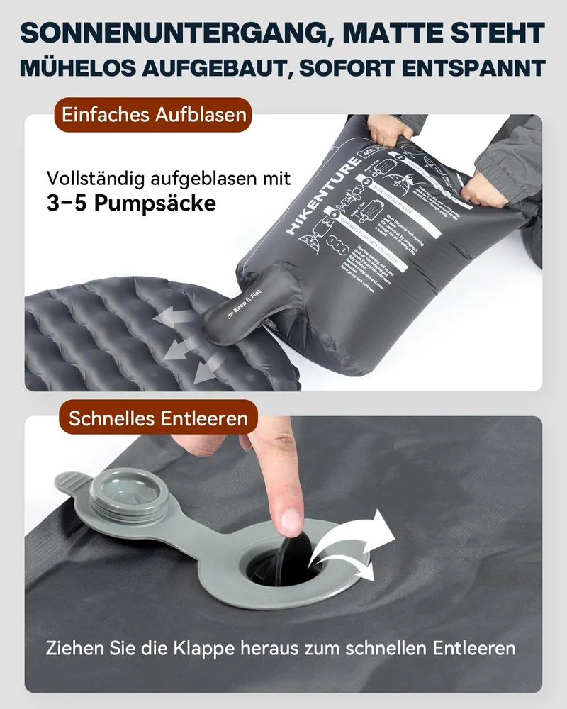 HIKENTURE 6.2 R-Wert ultraleicht Camping Isomatte - B1