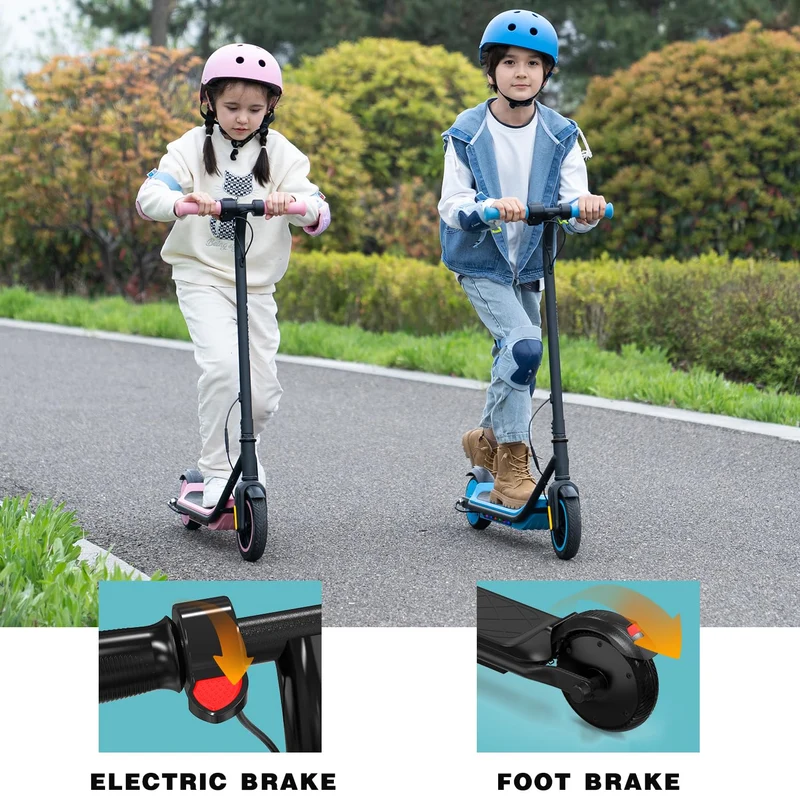 EVERCROSS E6 Elektroroller Kinder 6-12 J. – Leichter E-Scooter 7-farbig