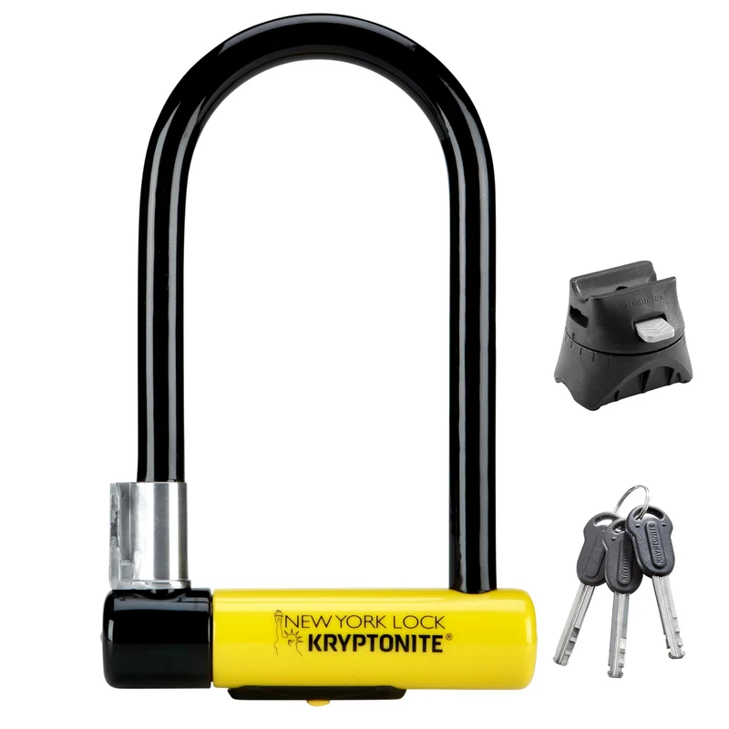 Kryptonite New York Bügelschloss – Schwarz, 10x20cm