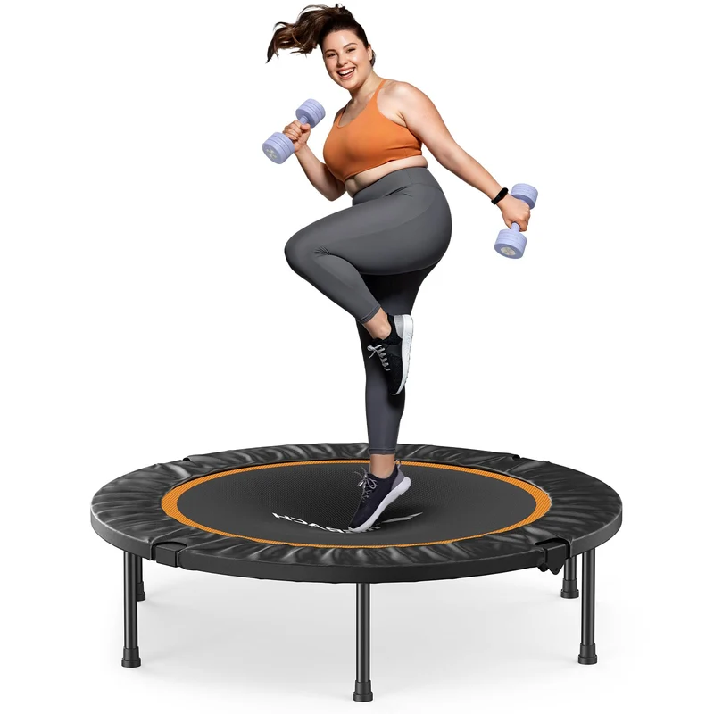 MERACH Mini Fitness Trampolin Faltbar für Bewegungstraining - 102cm