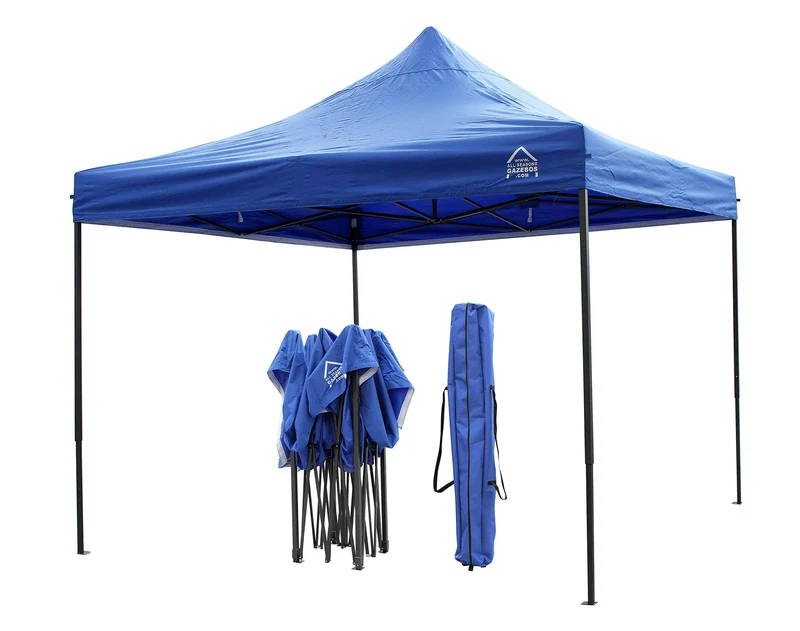 All Seasons Gazebos 3x3m Pop Up Pavillon mit 4 Seitenwänden - Königsblau