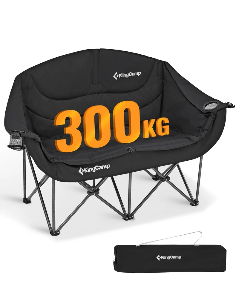 KingCamp Camping Sofa Faltbar 2 Sitzer - Gepolstert Hochlehner