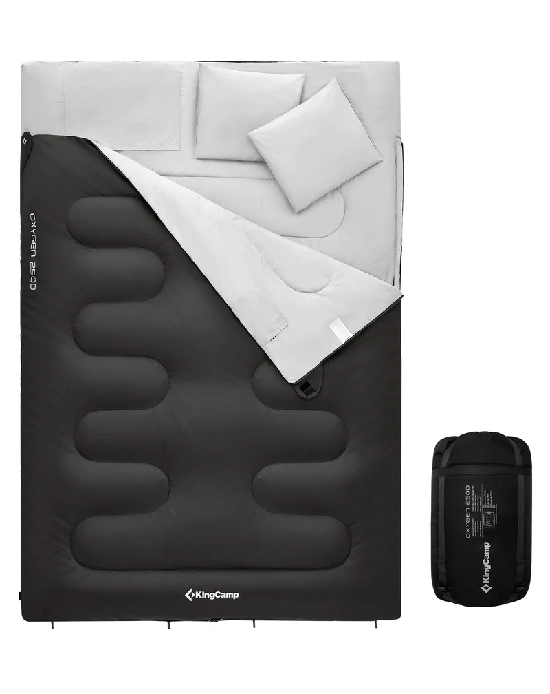 KingCamp Doppelschlafsack Deckenschlafsack Winter - Schwarz