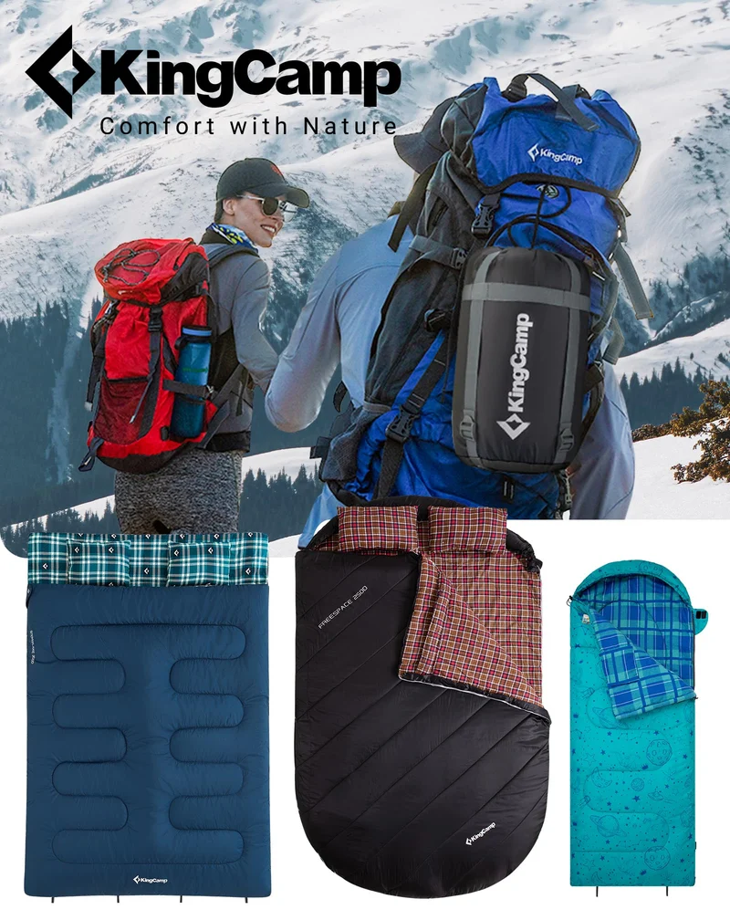 KingCamp Doppelschlafsack Deckenschlafsack Winter - Schwarz