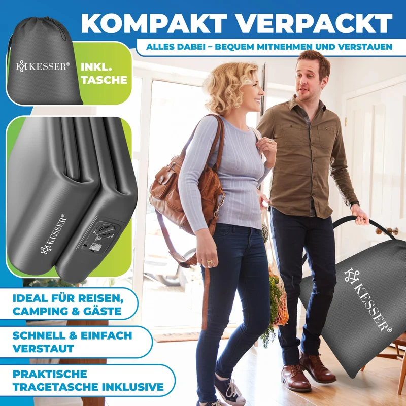 KESSER Luftbett Gästebett – Selbstaufblasend mit Pumpe, Doppel