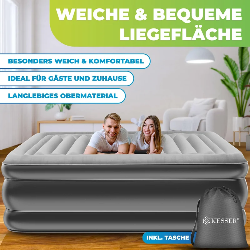 KESSER Luftbett Gästebett – Selbstaufblasend mit Pumpe, Doppel