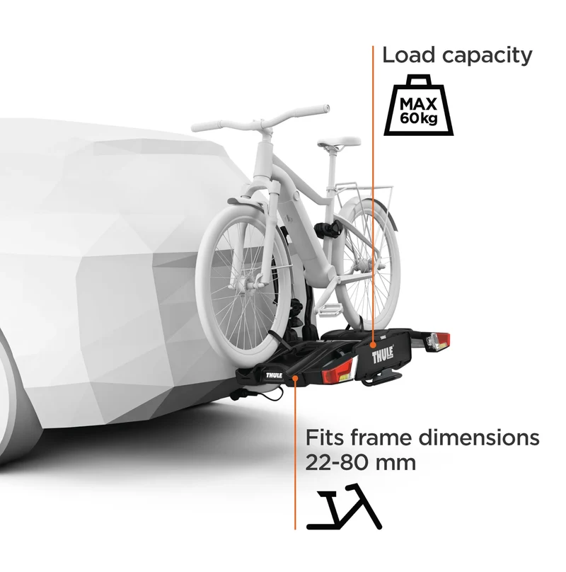 Thule EasyFold XT Fahrradträger für 2 Fahrräder – Schwarz