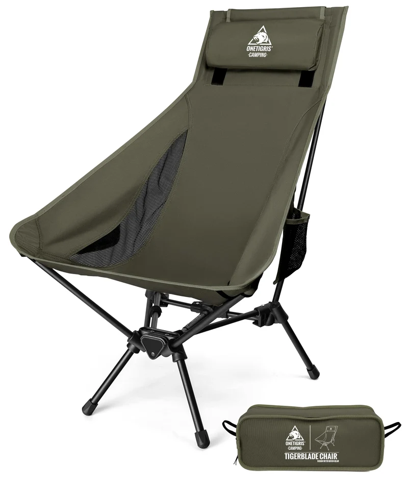 OneTigris TIGERBLADE Hochlehner Campingstuhl - Ranger Grün