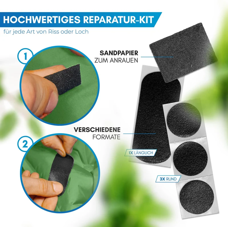 NORDMUT Isomatte Selbstaufblasend 10cm Camping - Grün