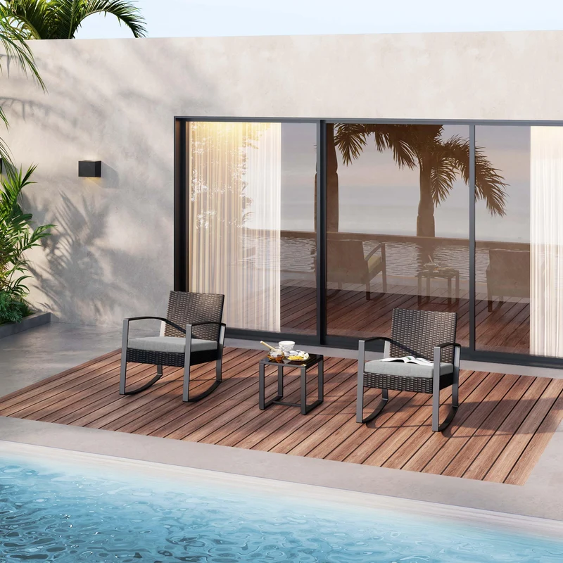 Bealife Lounge Set Gartenmöbel – 2 Personen Balkon Outdoor