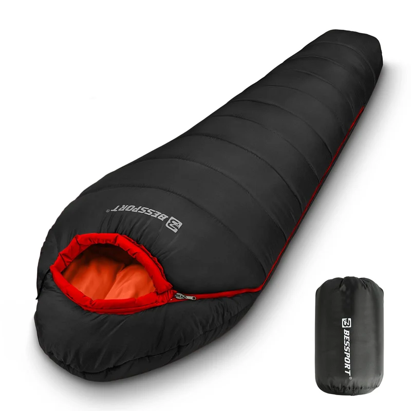 Bessport Mumienschlafsack 3-4 Jahreszeiten Winter - 0°C