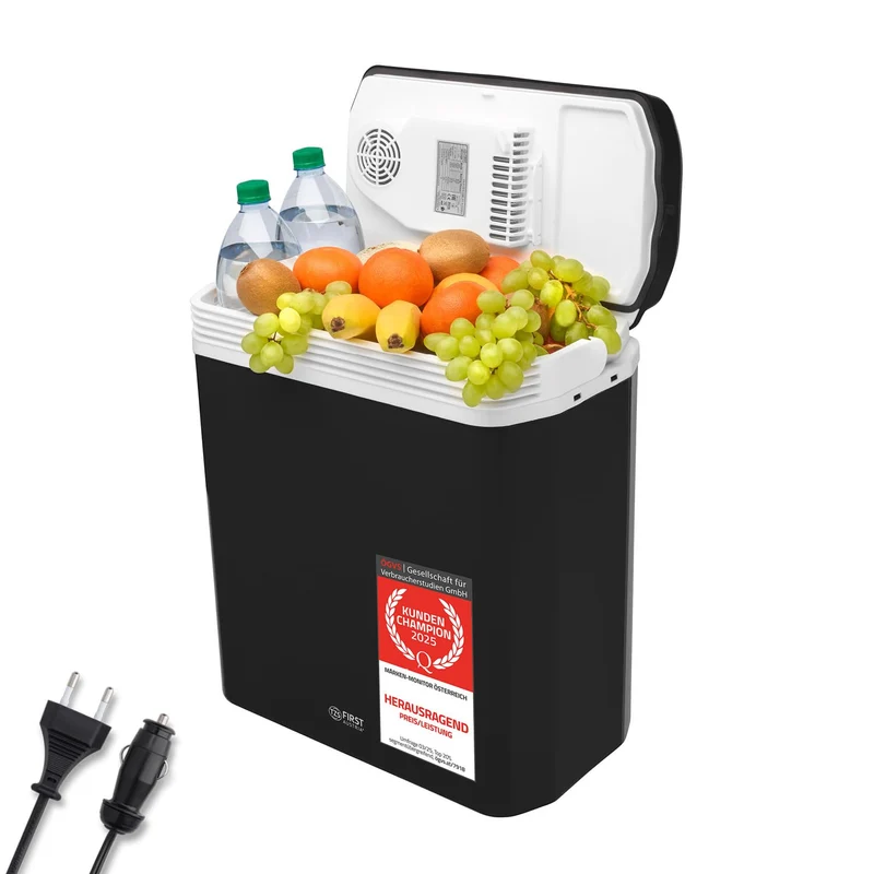 TZS First Austria Kühlbox 24L thermoelektrisch 12V/230V – Schwarz