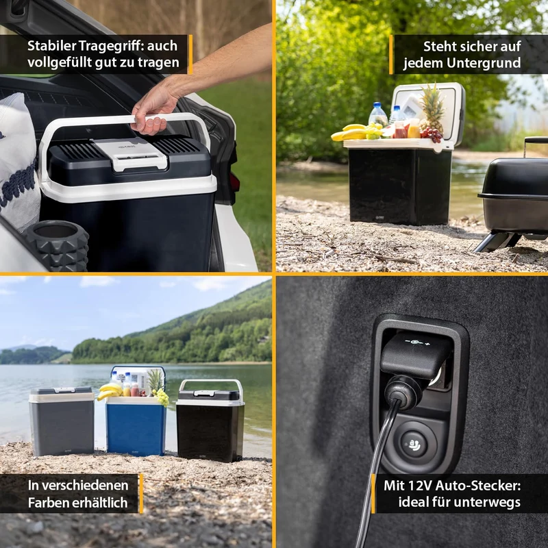 TZS First Austria Kühlbox 24L thermoelektrisch 12V/230V – Schwarz