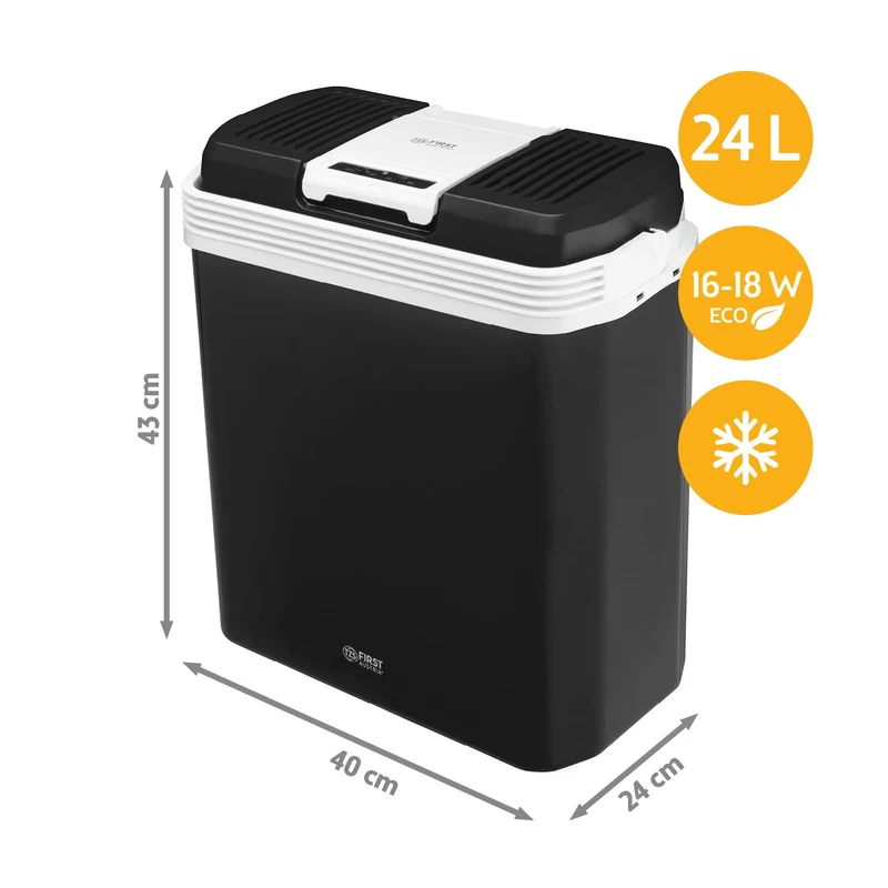 TZS First Austria Kühlbox 24L thermoelektrisch 12V/230V – Schwarz