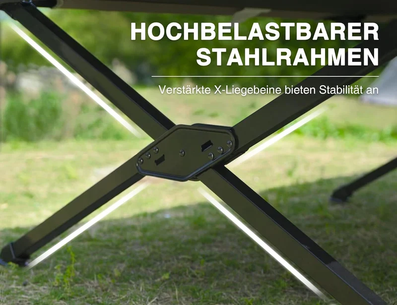 EVER ADVANCED Feldbett klappbar - XXL 214x106cm 300kg