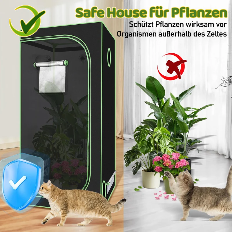 Vigevee Grow Tent Growzelt Growschrank – 120x60x180cm