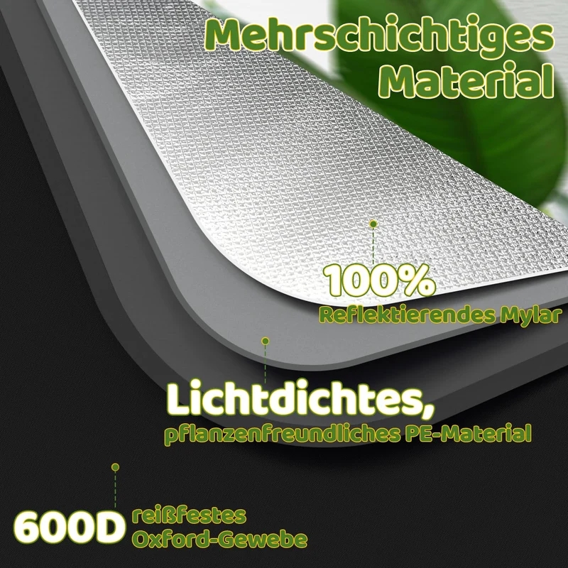 Vigevee Grow Tent Growzelt Growschrank – 120x60x180cm