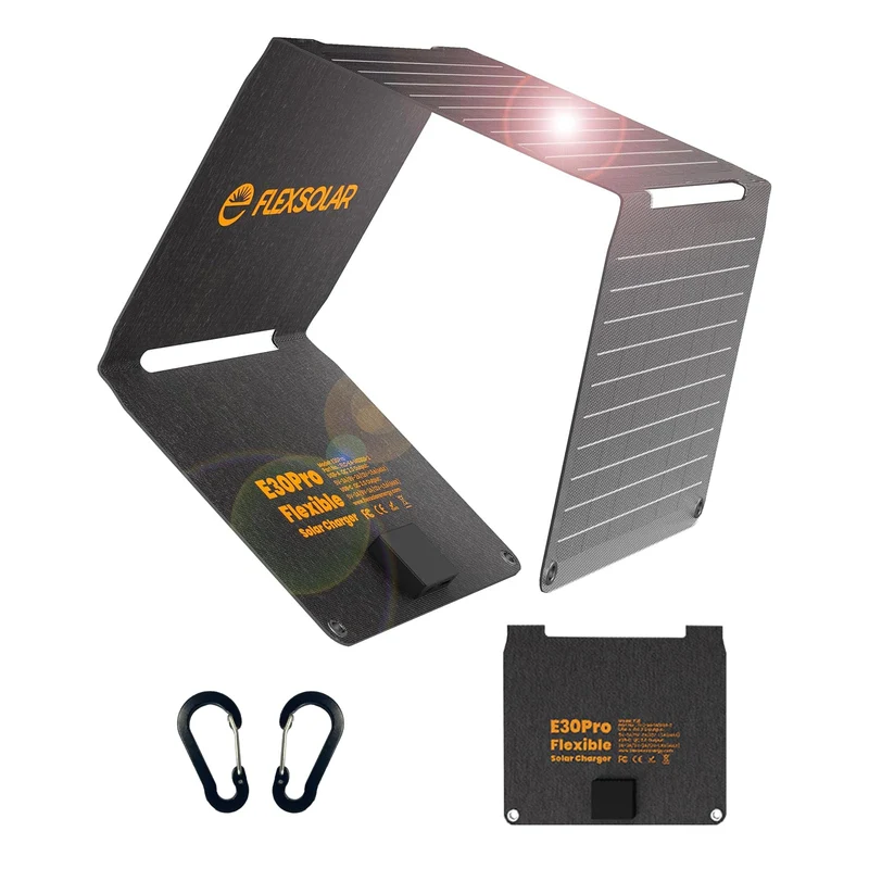 FlexSolar 30W Solarpanel – Faltbares Solarladegerät