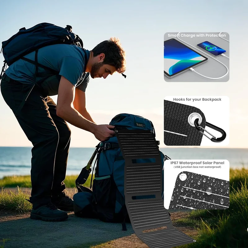 FlexSolar 30W Solarpanel – Faltbares Solarladegerät