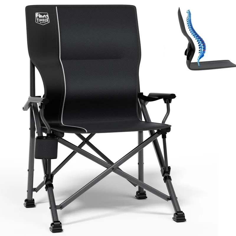 TIMBER RIDGE Campingstuhl – Faltbar 150kg verstellbar