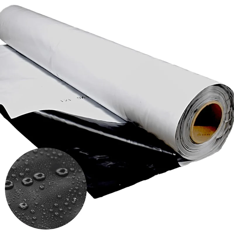 Folienkönig Silofolie Abdeckplane - 8x8m Schwarz/Weiss Rolle
