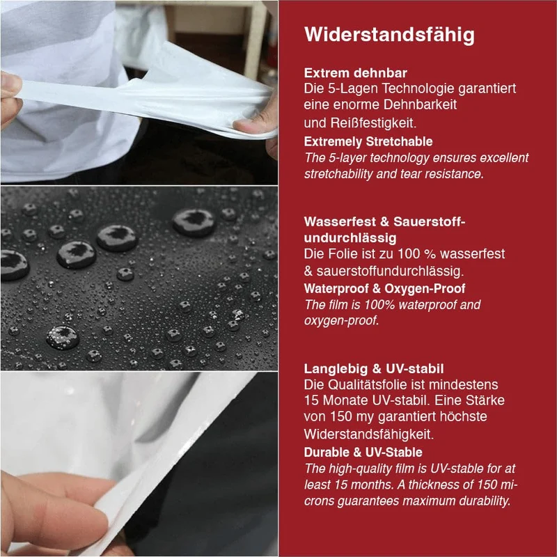 Folienkönig Silofolie Abdeckplane - 8x8m Schwarz/Weiss Rolle