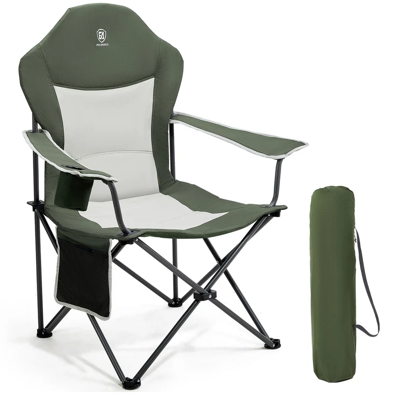 EVER ADVANCED Luxus Campingstuhl faltbar - 160KG, hoher Rücken