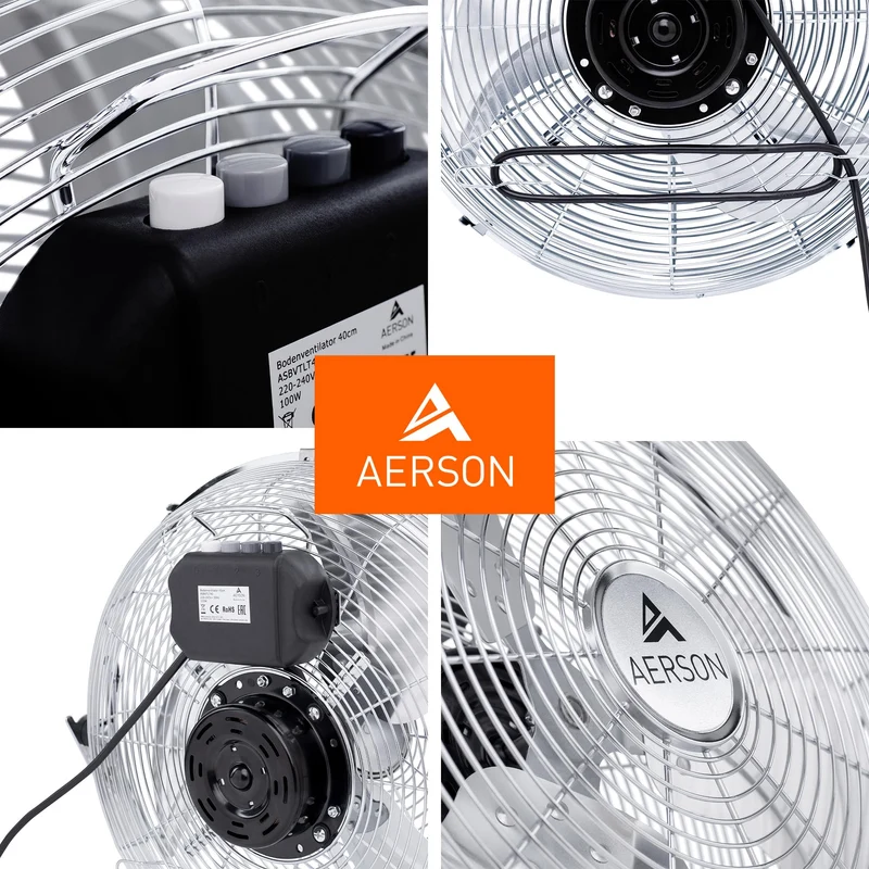 TRESKO AERSON Bodenventilator 50cm – Robuste Windmaschine