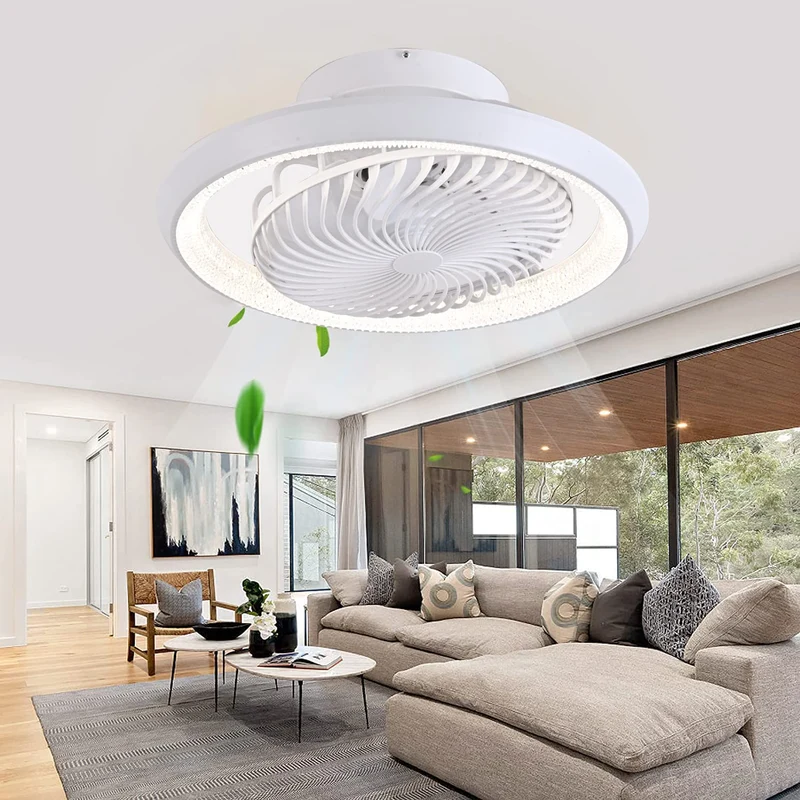 MQW Deckenventilatorleuchte - 360° drehbar LED 72W leise