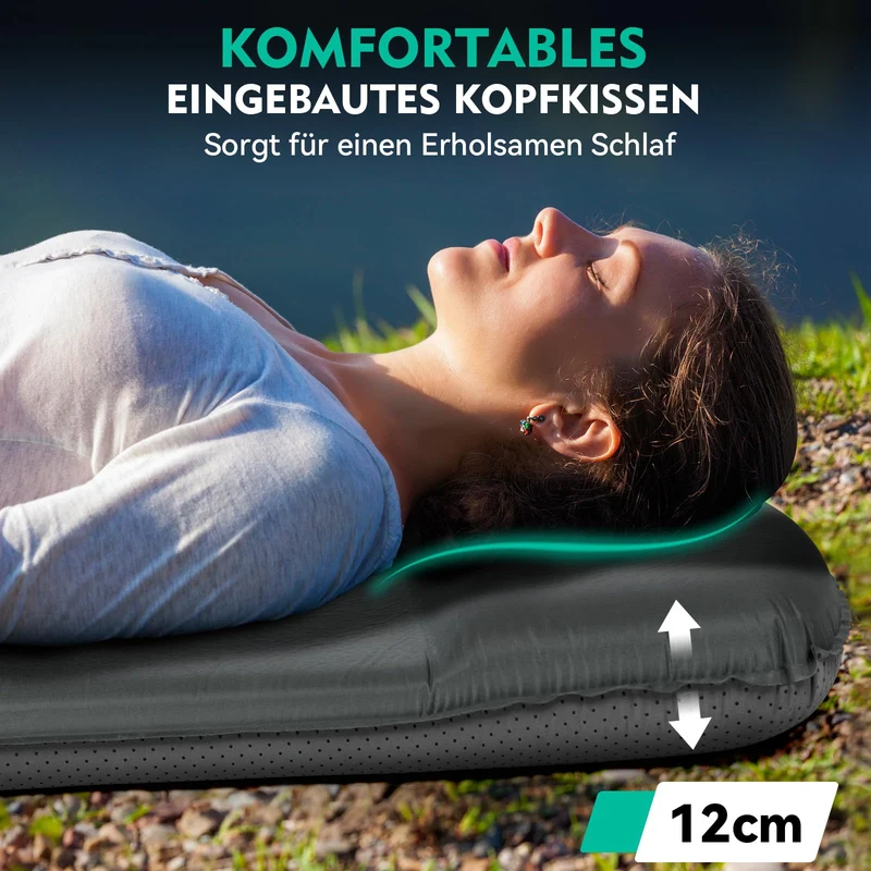 HIKENTURE Isomatte Selbstaufblasend Camping Matratze 8CM A1