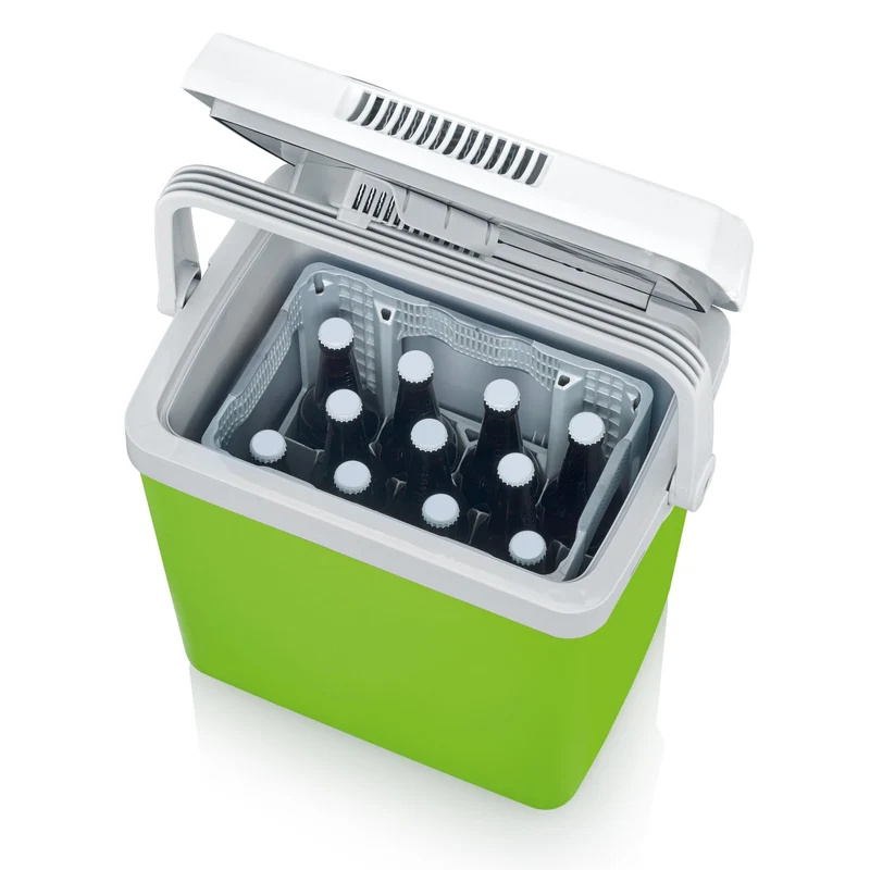 SEVERIN KB 2923 elektrische Kühlbox 25L mit Warmhaltefunktion Grün/Grau