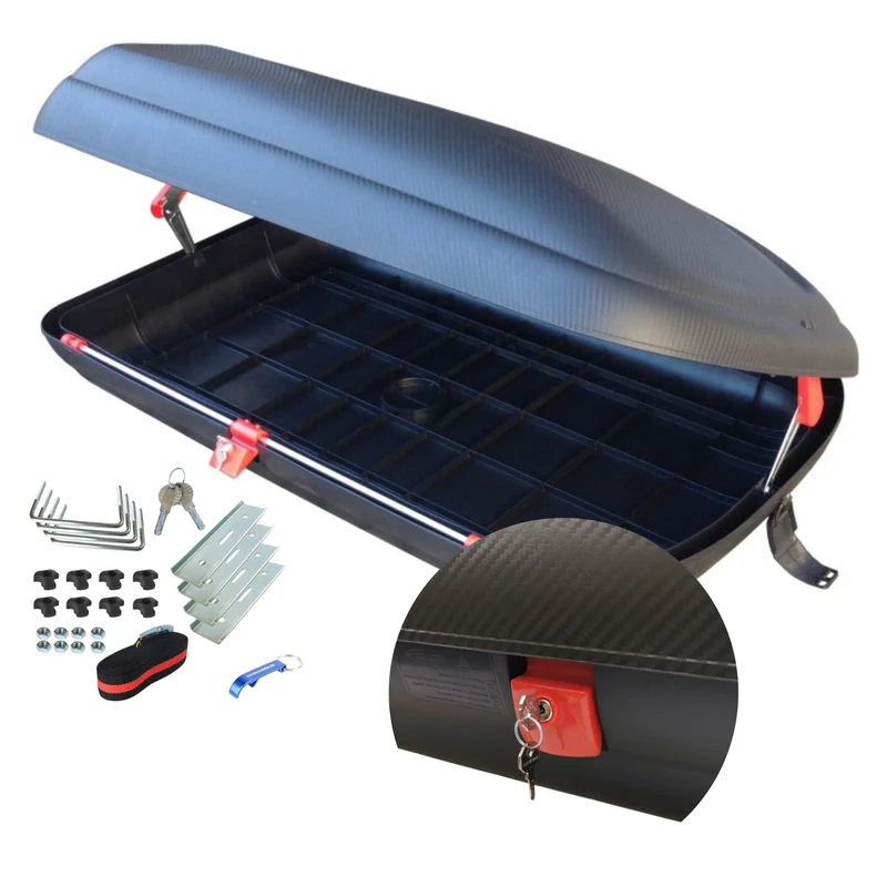 VDP BA320 Dachkoffer 320 Liter Volumen für Autos - Carbon Optik
