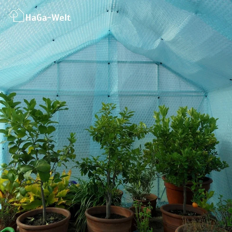 HaGa Isolierfolie Gewächshaus Winterschutz – Noppenfolie 1.5m x 20m