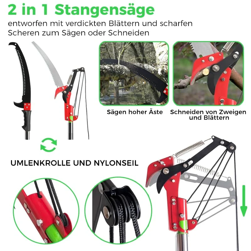ProCut Handsäge Teleskop-Astsäge 8m - Hochentaster Pro