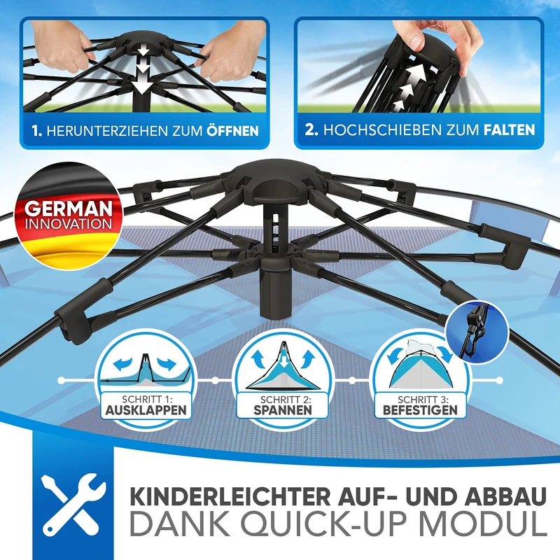 Aretus Wurfzelt 2-4 Personen – Automatisch, Wasserdicht, Gross
