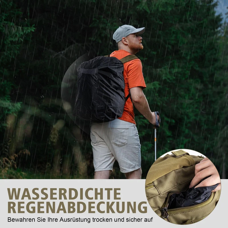 Goture Angelrucksack 45L – 4 Köderboxen, Rutenhalter, wasserabweisend