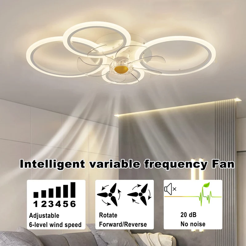 Ventilux Deckenventilator LED dimmbar weiss mit Fernbedienung