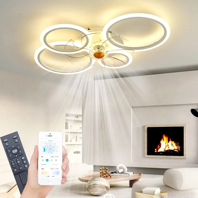 Ventilux Deckenventilator LED dimmbar weiss mit Fernbedienung