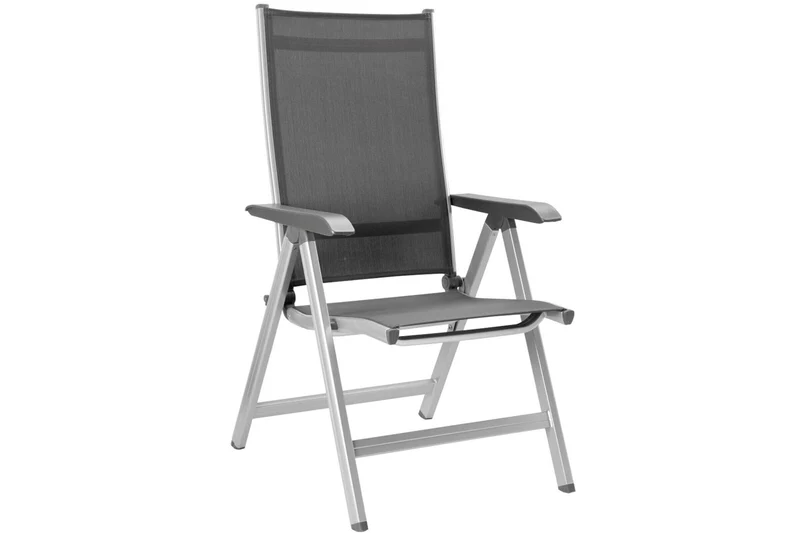 Kettler Basic Plus Advantage Gartenstuhl Hochlehner - Silber/Anthrazit
