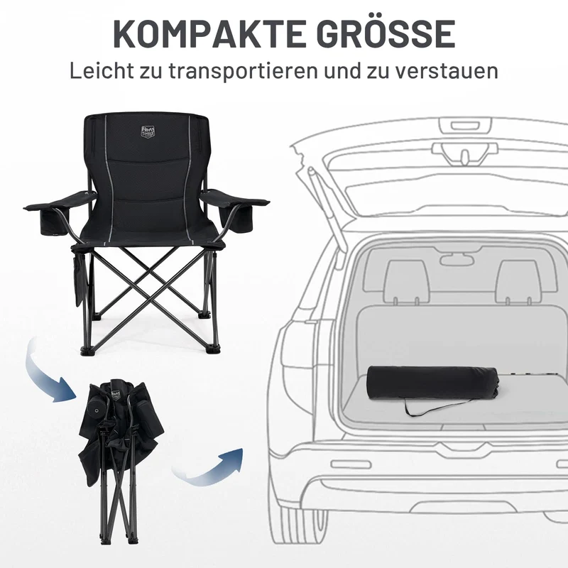 TIMBER RIDGE Campingstuhl 2er Set Übergross - Gepolstert, Kühltasche