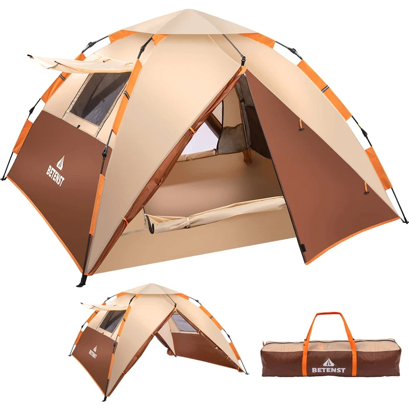 BETENST Pop Up Campingzelt - 3-Personen Familienzelt Wasserdicht Winddicht