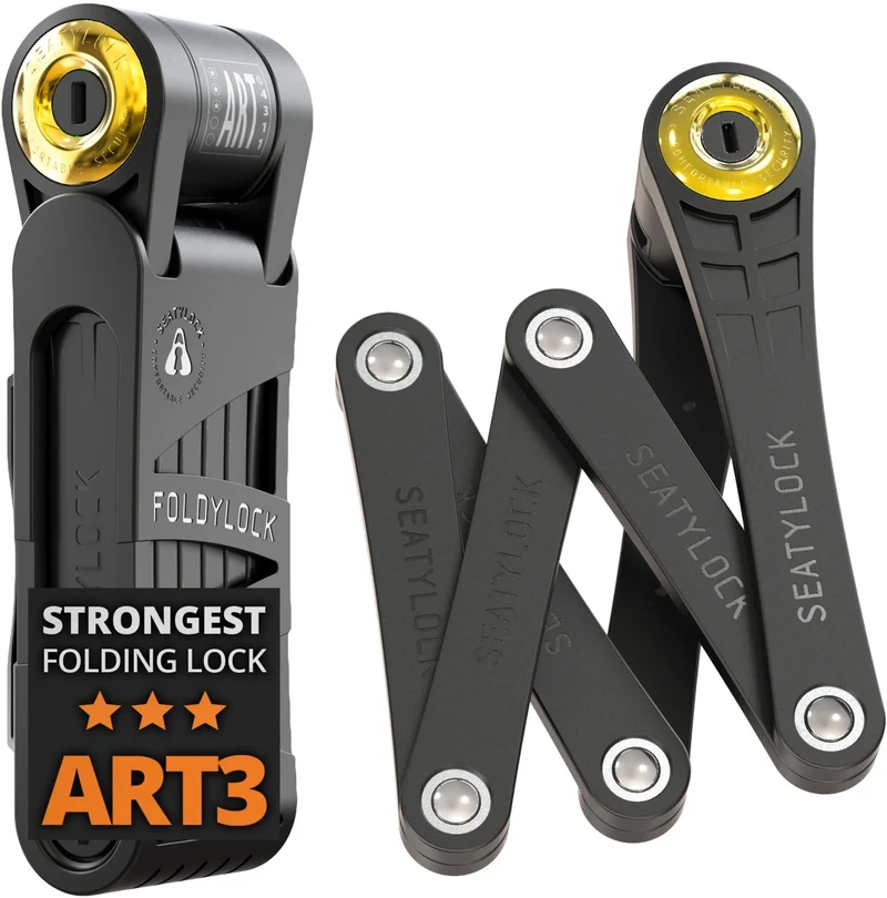 FoldyLock Forever Faltschloss mit Schlüssel – Sold Secure Gold 90 cm