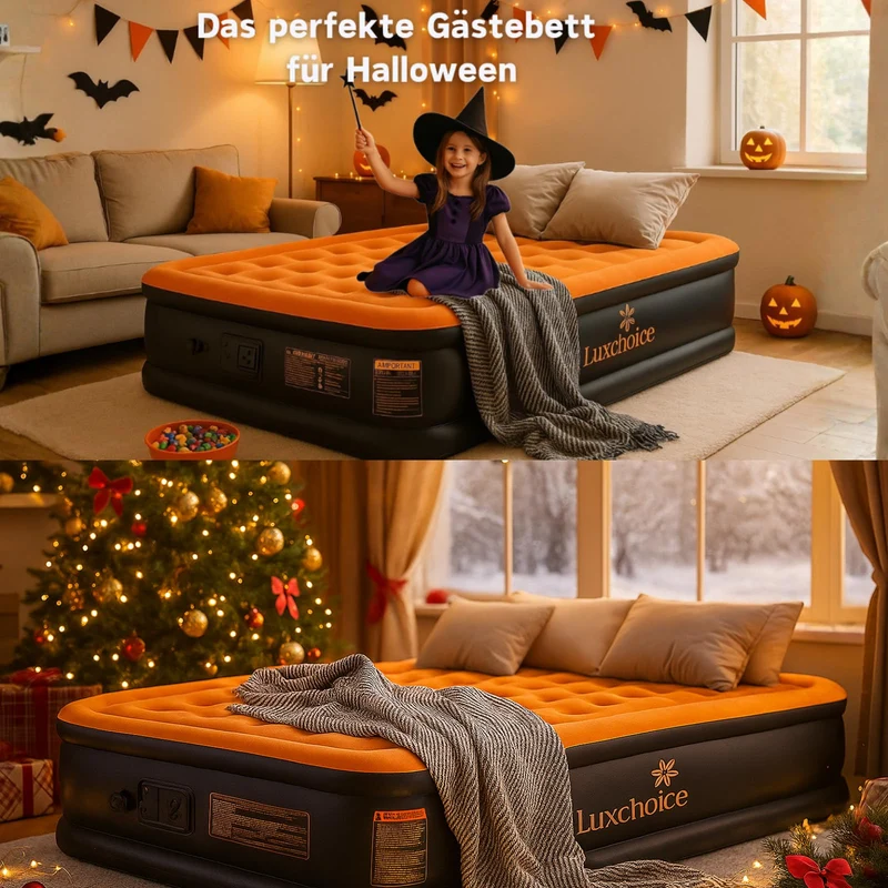 Luxchoice Luftbett Gästebett 1 Person selbstaufblasend mit E-Pumpe