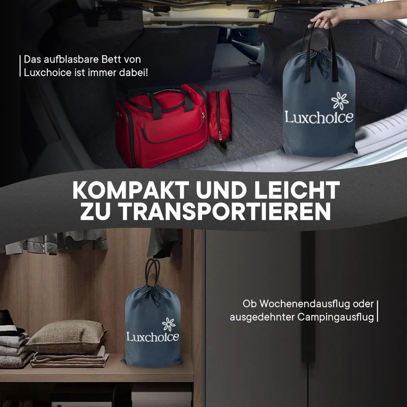 Luxchoice Luftbett Gästebett 1 Person selbstaufblasend mit E-Pumpe