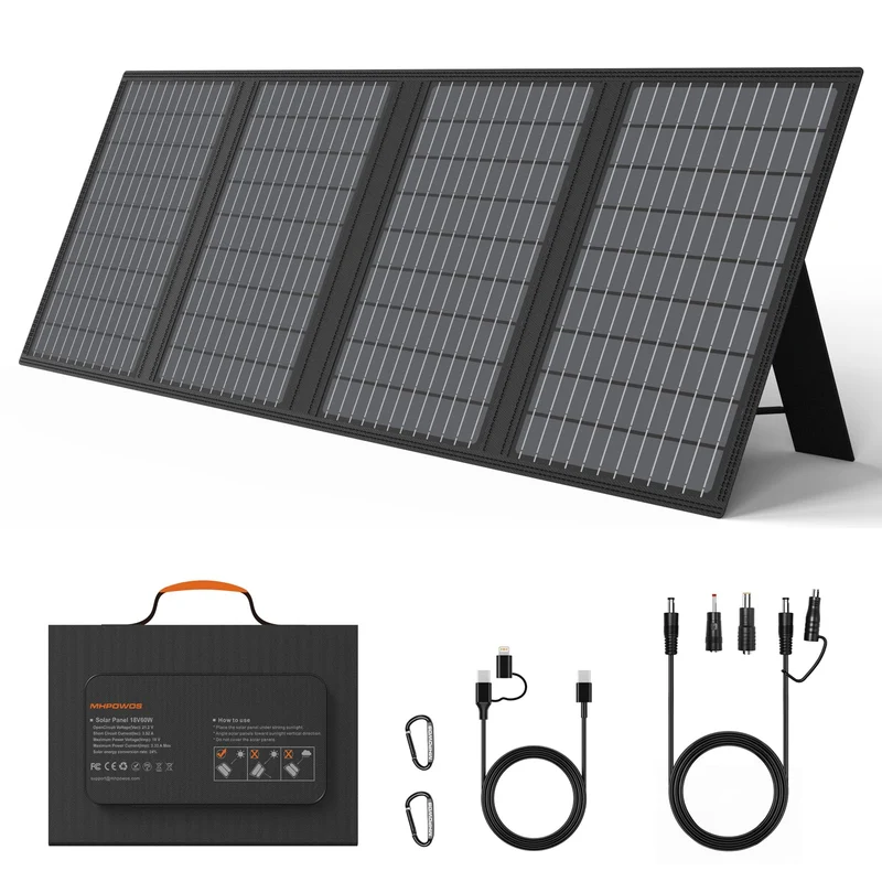 MHPOWOS 60W Faltbares Outdoor Solarpanel Ladegerät