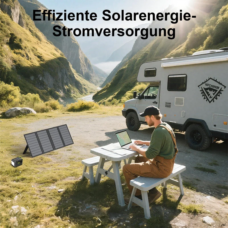 MHPOWOS 60W Faltbares Outdoor Solarpanel Ladegerät
