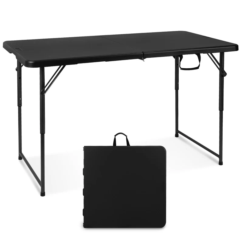 Byliable Klapptisch Outdoor-Tisch 120cm Höhenverstellbar – Schwarz