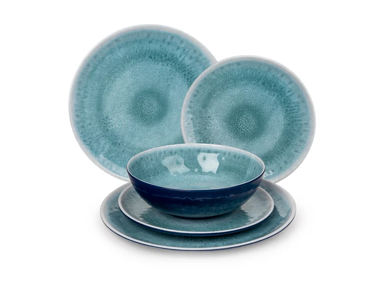 Geschirrset, Melamin, 12-teilig, DEEP WATER