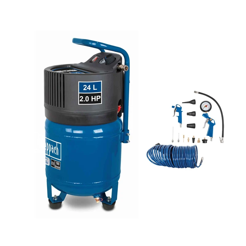 Scheppach HC24V Druckluft Kompressor stehend 24L ölfrei