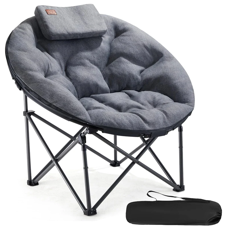 EVER ADVANCED Luxus Moonchair XXL Campingstuhl - Grau